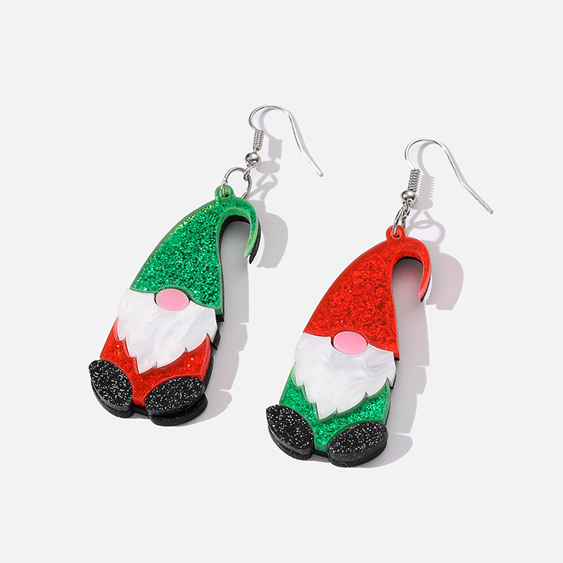 Cute Santa Claus Arylic Irregular Womenu0027S Drop Earrings 1 Piece