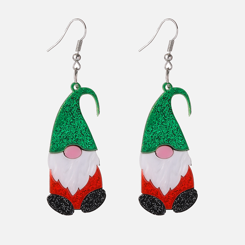 Cute Santa Claus Arylic Irregular Womenu0027S Drop Earrings 1 Piece