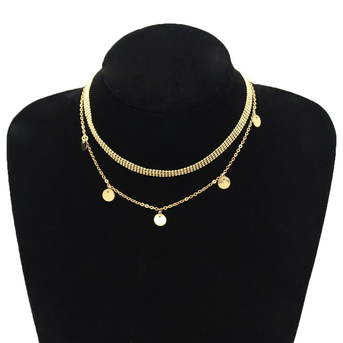 Fashion Geometric Alloy Plating Womenu0027S Layered Necklaces