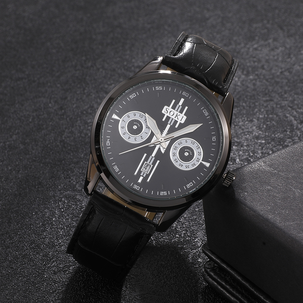 Fashion Solid Color Buckle Quartz Menu0027s Watches