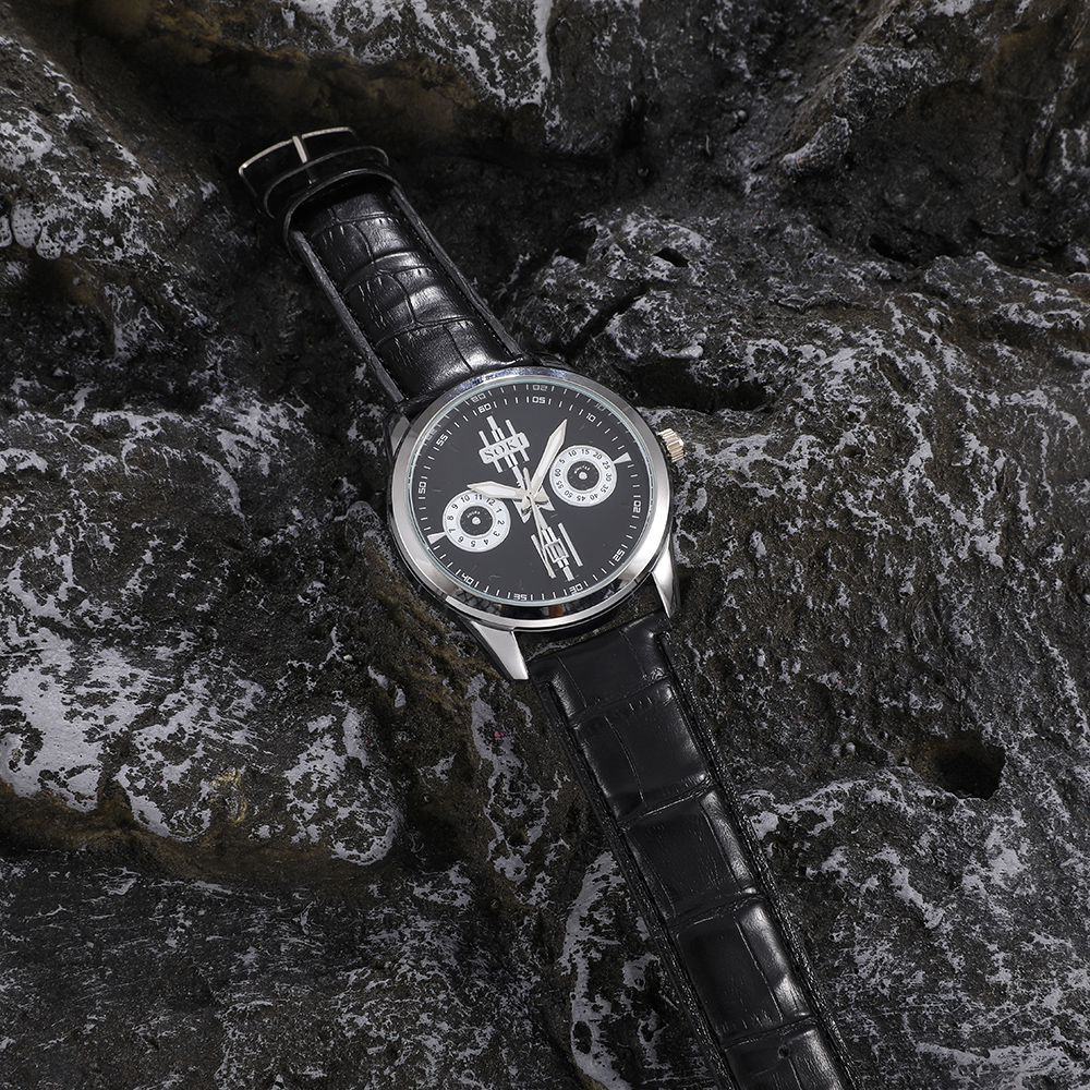 Fashion Solid Color Buckle Quartz Menu0027s Watches