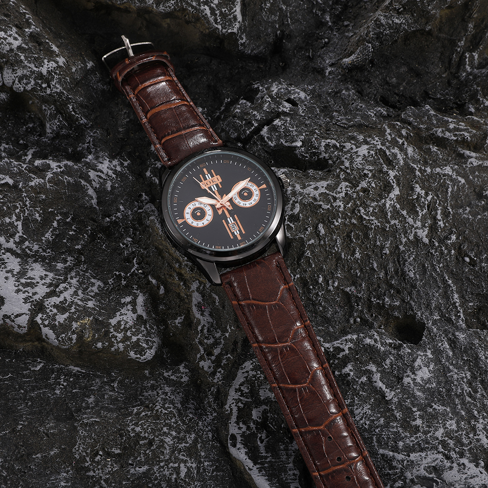 Fashion Solid Color Buckle Quartz Menu0027s Watches