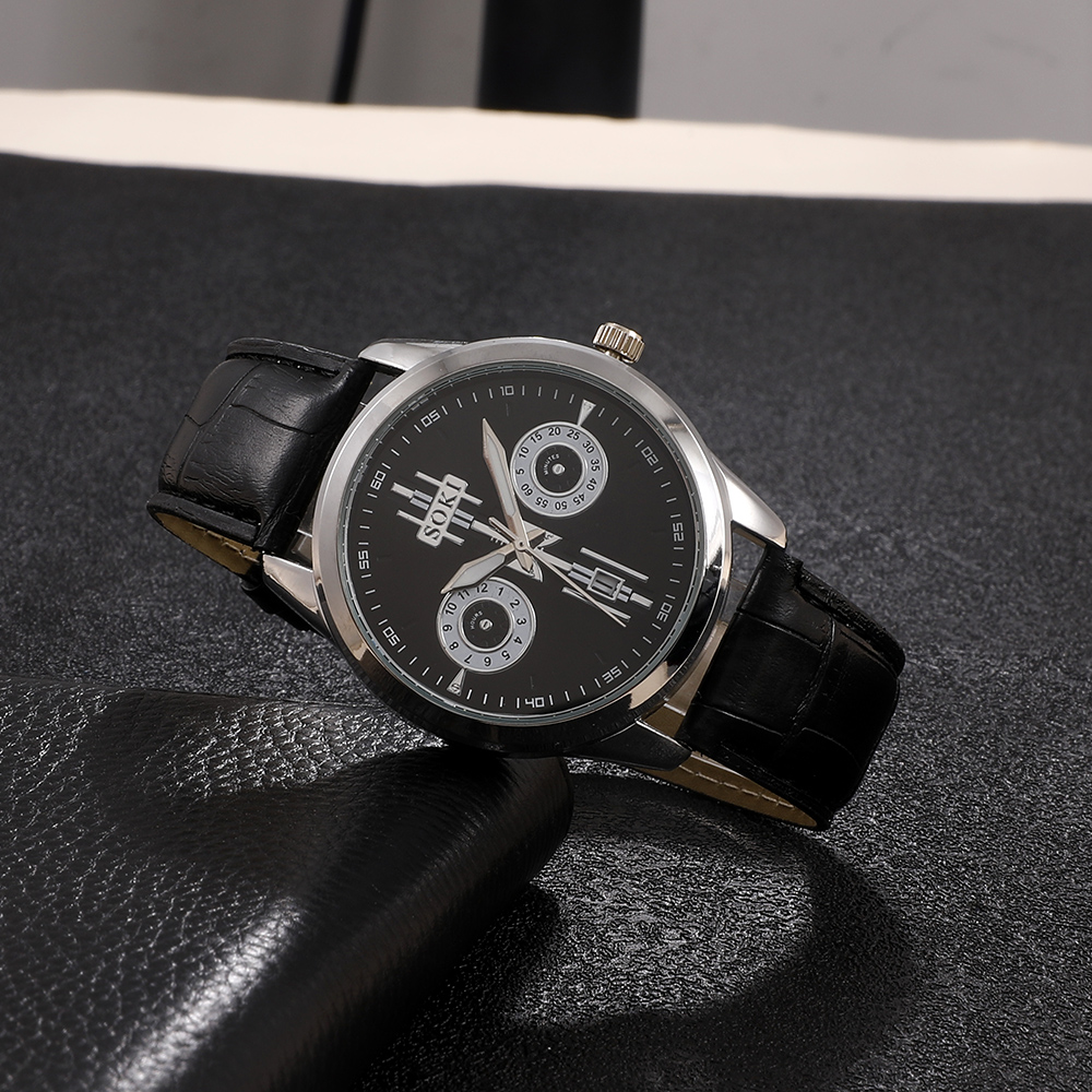 Fashion Solid Color Buckle Quartz Menu0027s Watches