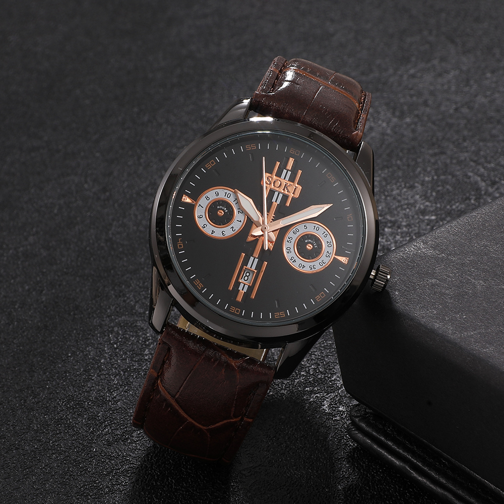 Fashion Solid Color Buckle Quartz Menu0027s Watches