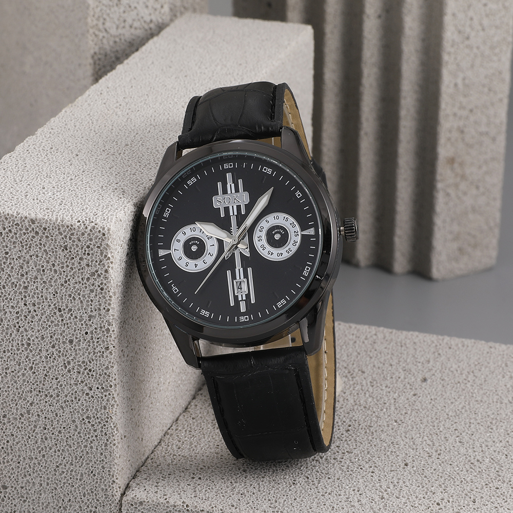 Fashion Solid Color Buckle Quartz Menu0027s Watches