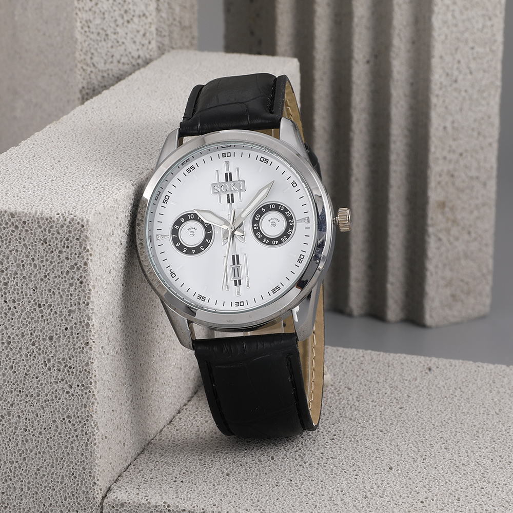 Fashion Solid Color Buckle Quartz Menu0027s Watches