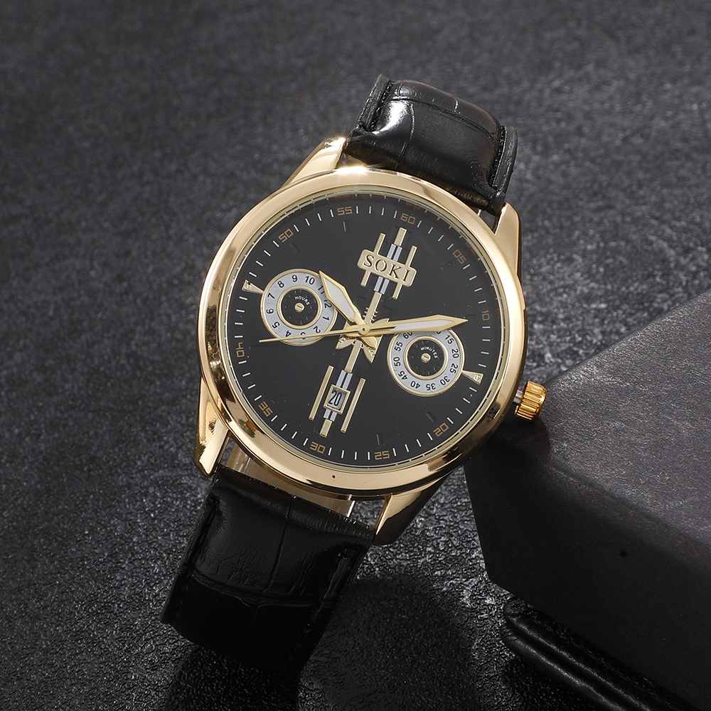 Fashion Solid Color Buckle Quartz Menu0027s Watches