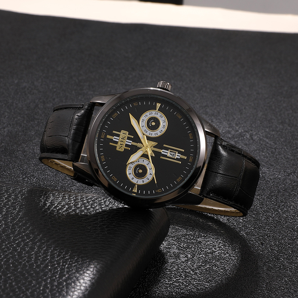 Fashion Solid Color Buckle Quartz Menu0027s Watches