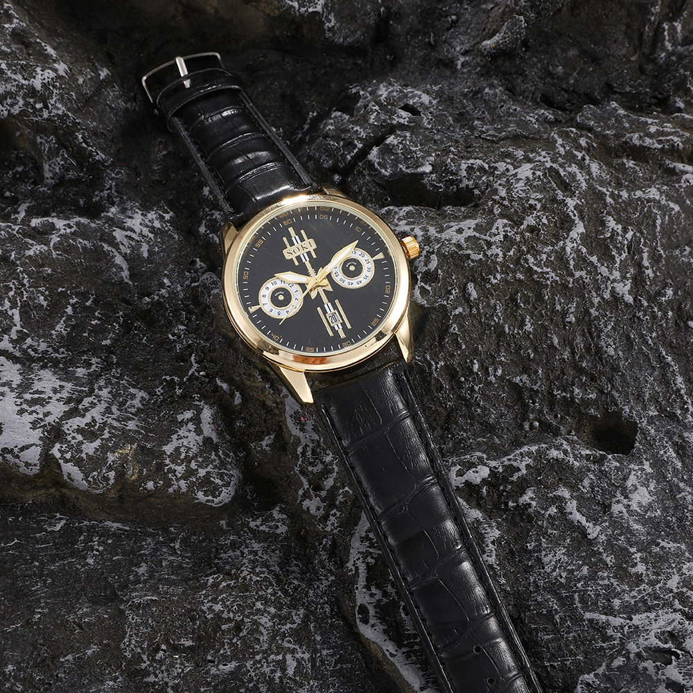 Fashion Solid Color Buckle Quartz Menu0027s Watches