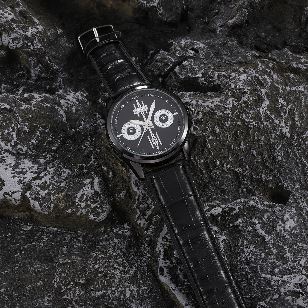 Fashion Solid Color Buckle Quartz Menu0027s Watches