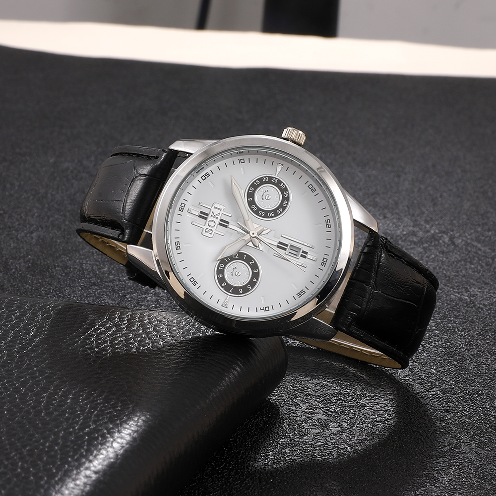 Fashion Solid Color Buckle Quartz Menu0027s Watches