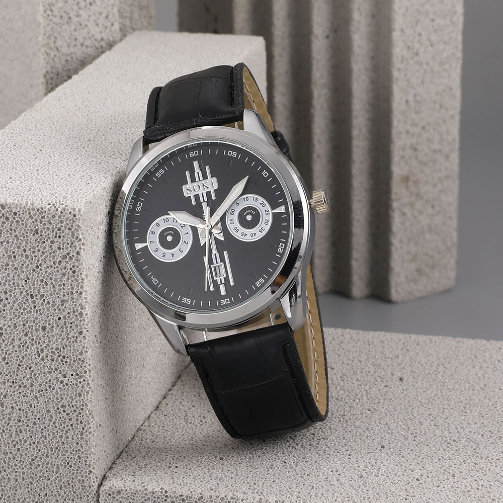 Fashion Solid Color Buckle Quartz Menu0027s Watches