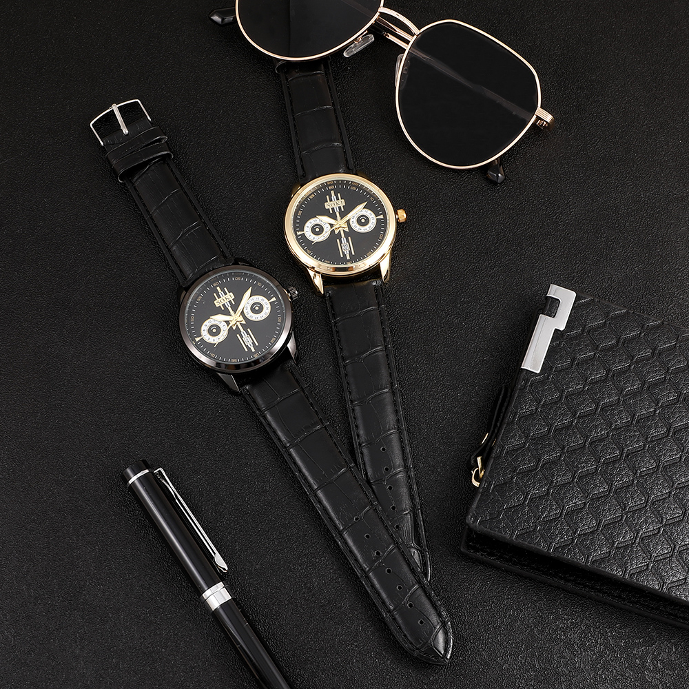 Fashion Solid Color Buckle Quartz Menu0027s Watches