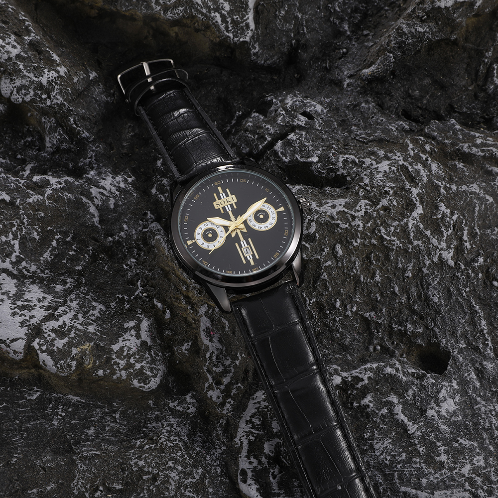 Fashion Solid Color Buckle Quartz Menu0027s Watches