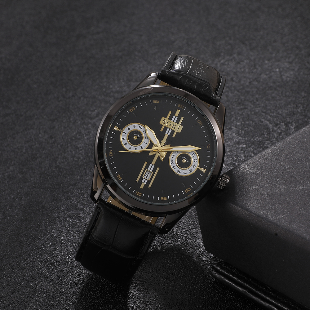 Fashion Solid Color Buckle Quartz Menu0027s Watches