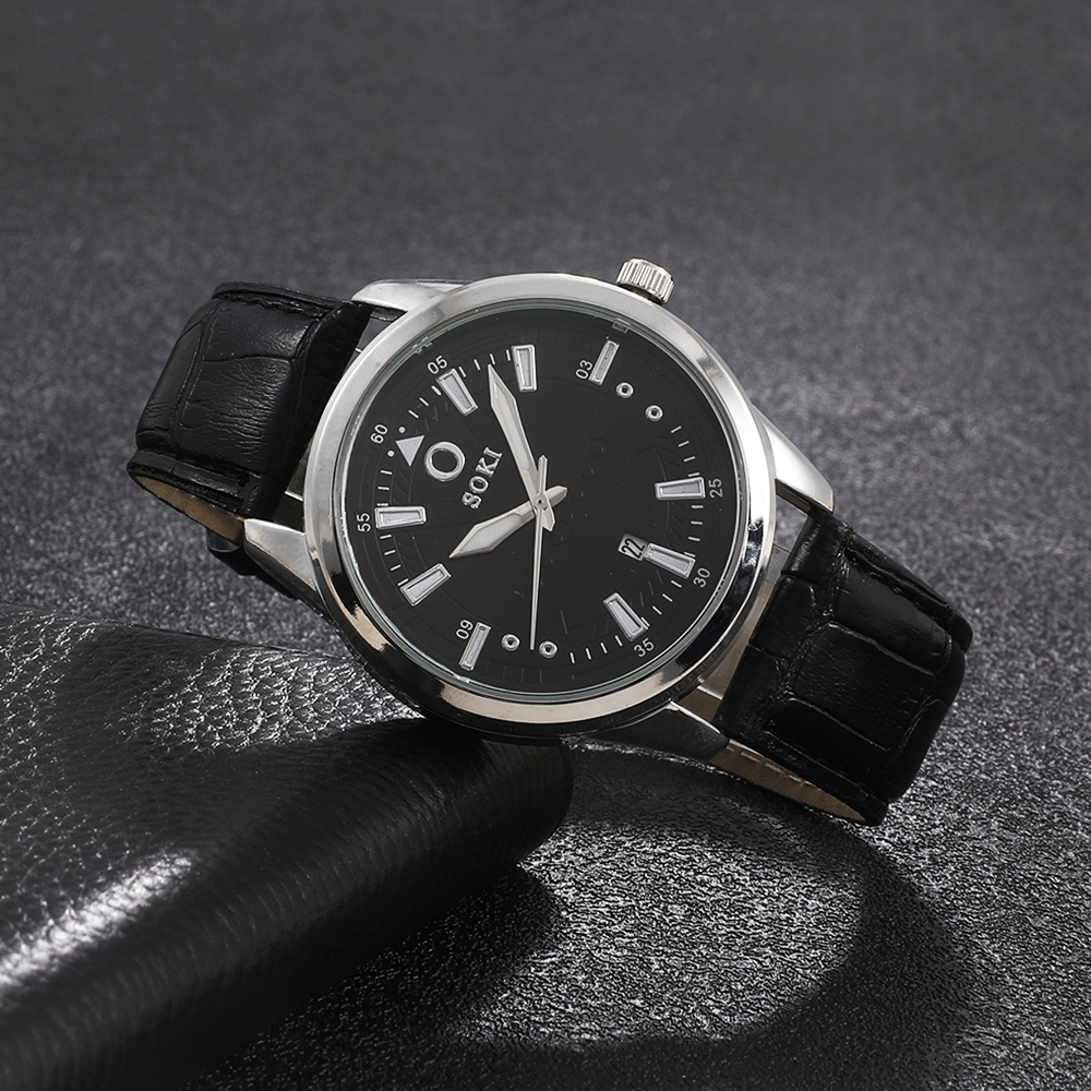 Fashion Solid Color Buckle Quartz Menu0027s Watches