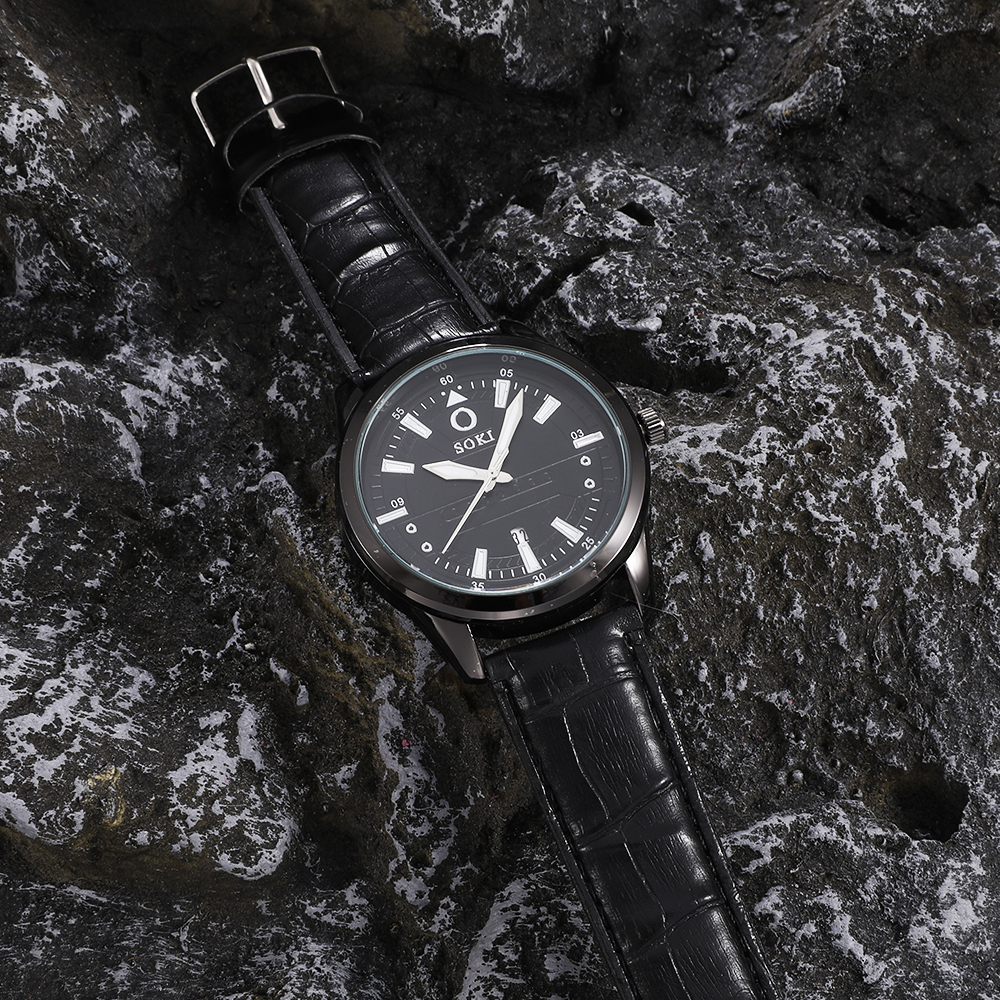 Fashion Solid Color Buckle Quartz Menu0027s Watches