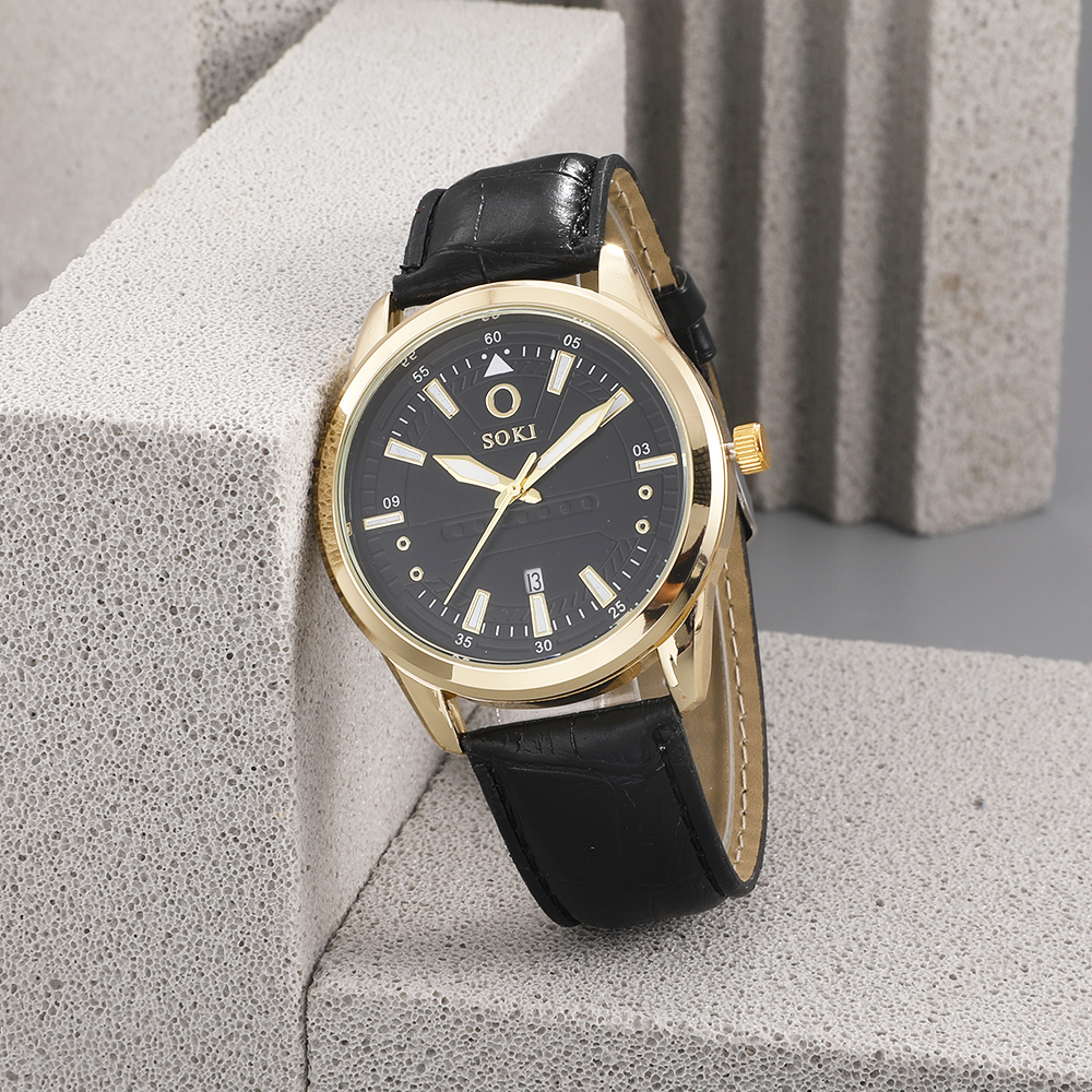 Fashion Solid Color Buckle Quartz Menu0027s Watches