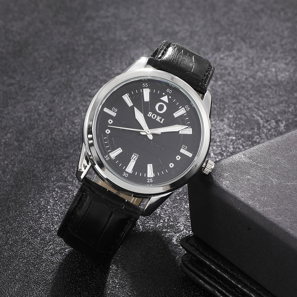 Fashion Solid Color Buckle Quartz Menu0027s Watches