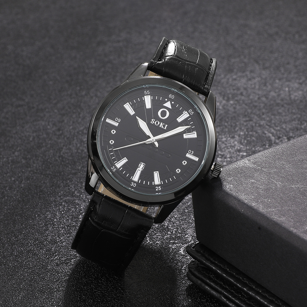 Fashion Solid Color Buckle Quartz Menu0027s Watches
