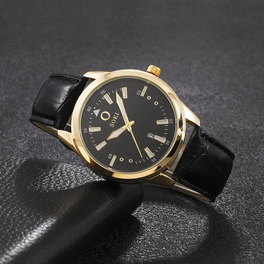 Fashion Solid Color Buckle Quartz Menu0027s Watches