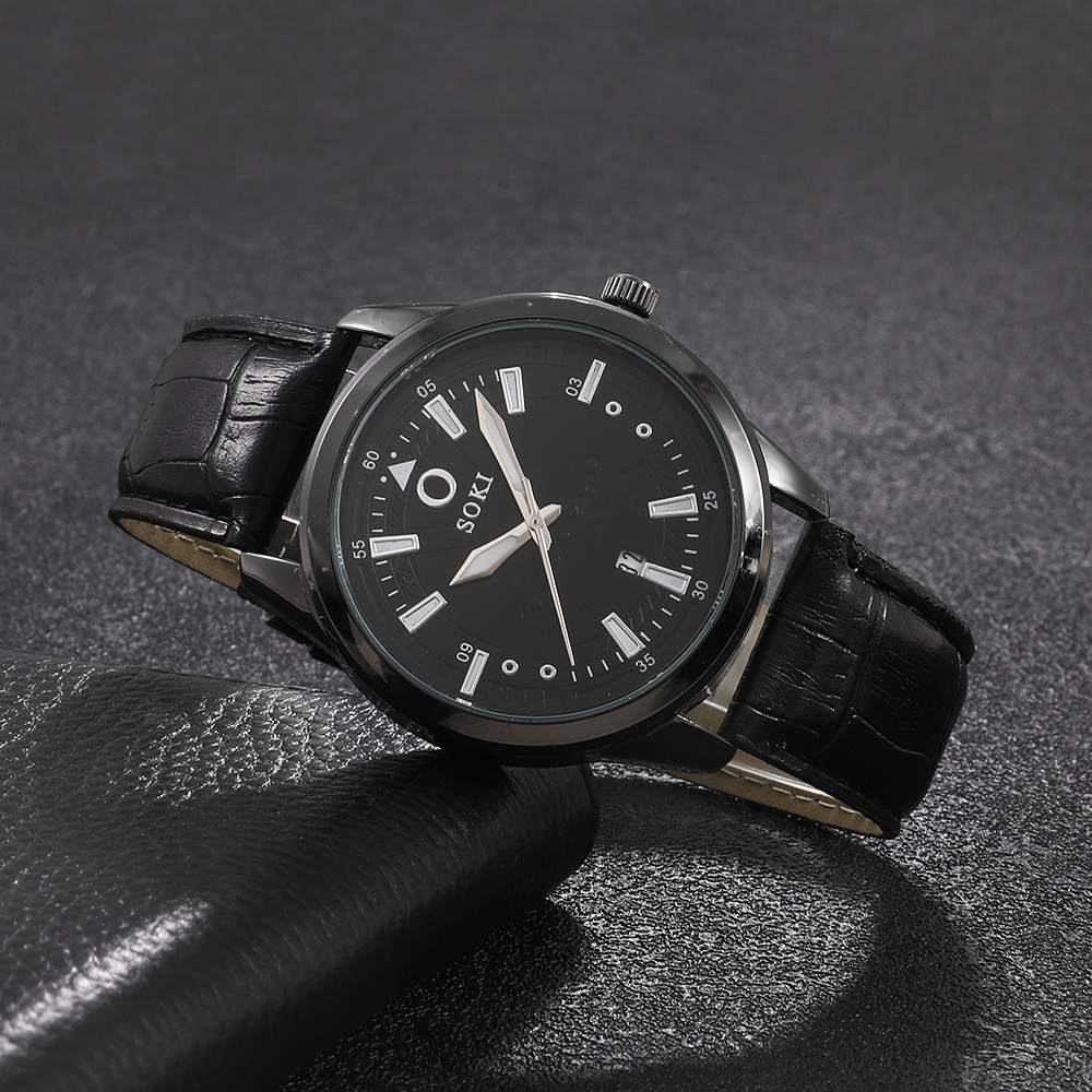 Fashion Solid Color Buckle Quartz Menu0027s Watches