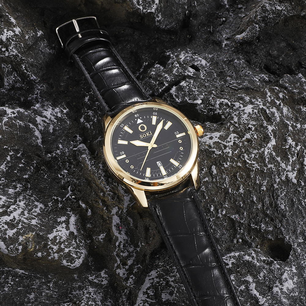 Fashion Solid Color Buckle Quartz Menu0027s Watches