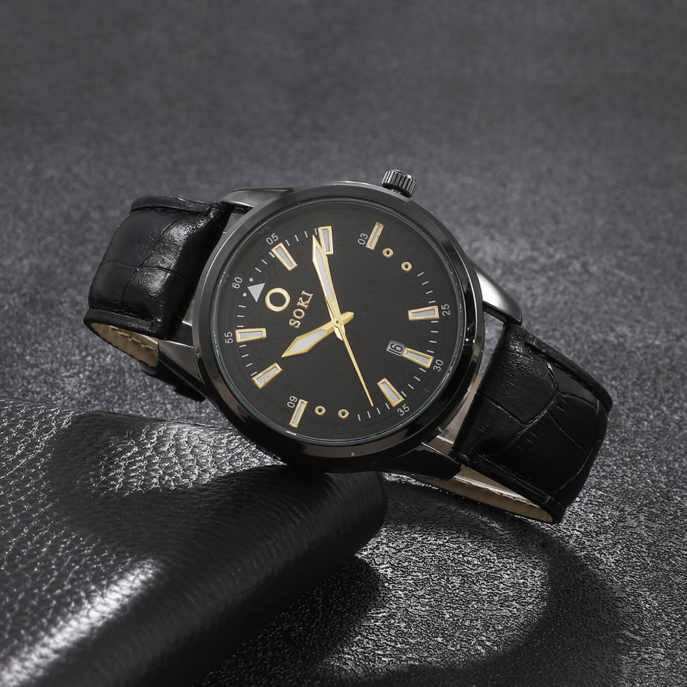 Fashion Solid Color Buckle Quartz Menu0027s Watches