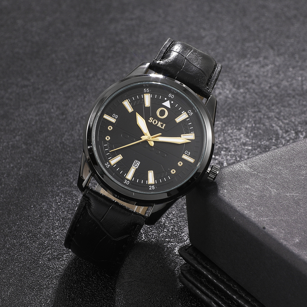 Fashion Solid Color Buckle Quartz Menu0027s Watches