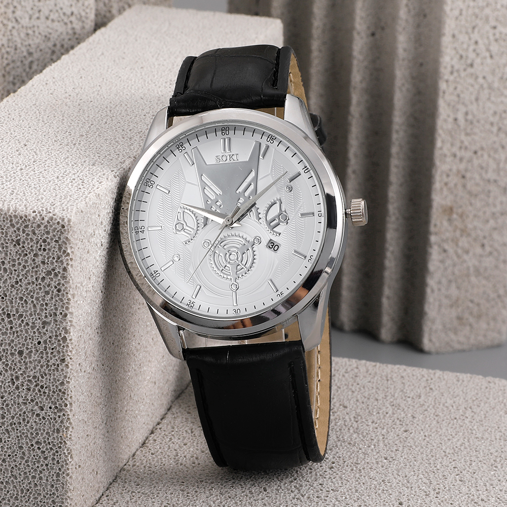 Fashion Gear Buckle Quartz Menu0027s Watches