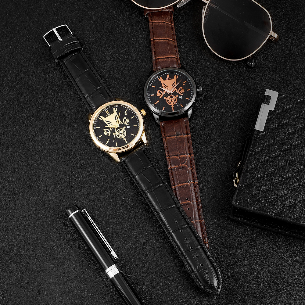 Fashion Gear Buckle Quartz Menu0027s Watches