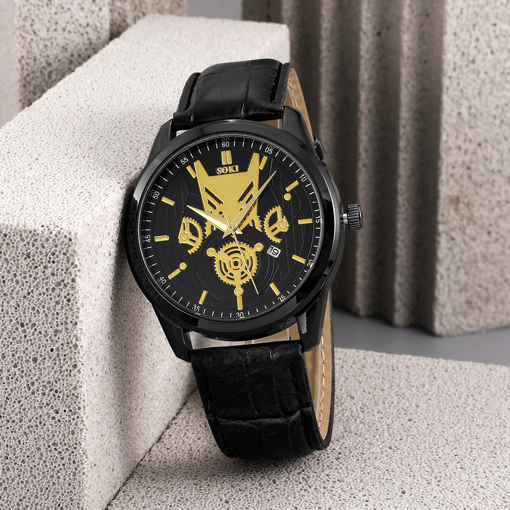 Fashion Gear Buckle Quartz Menu0027s Watches
