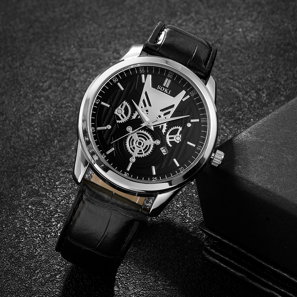 Fashion Gear Buckle Quartz Menu0027s Watches