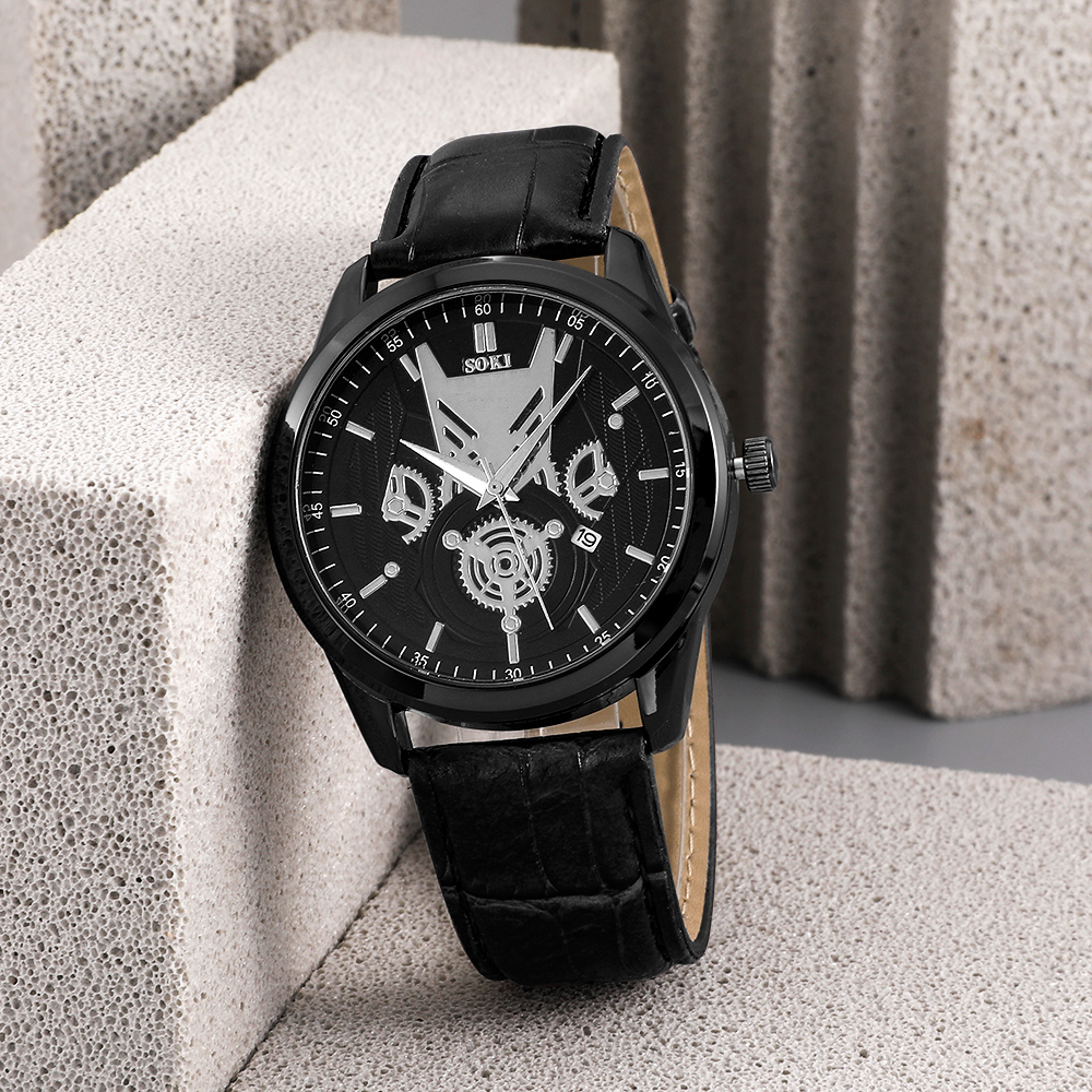 Fashion Gear Buckle Quartz Menu0027s Watches