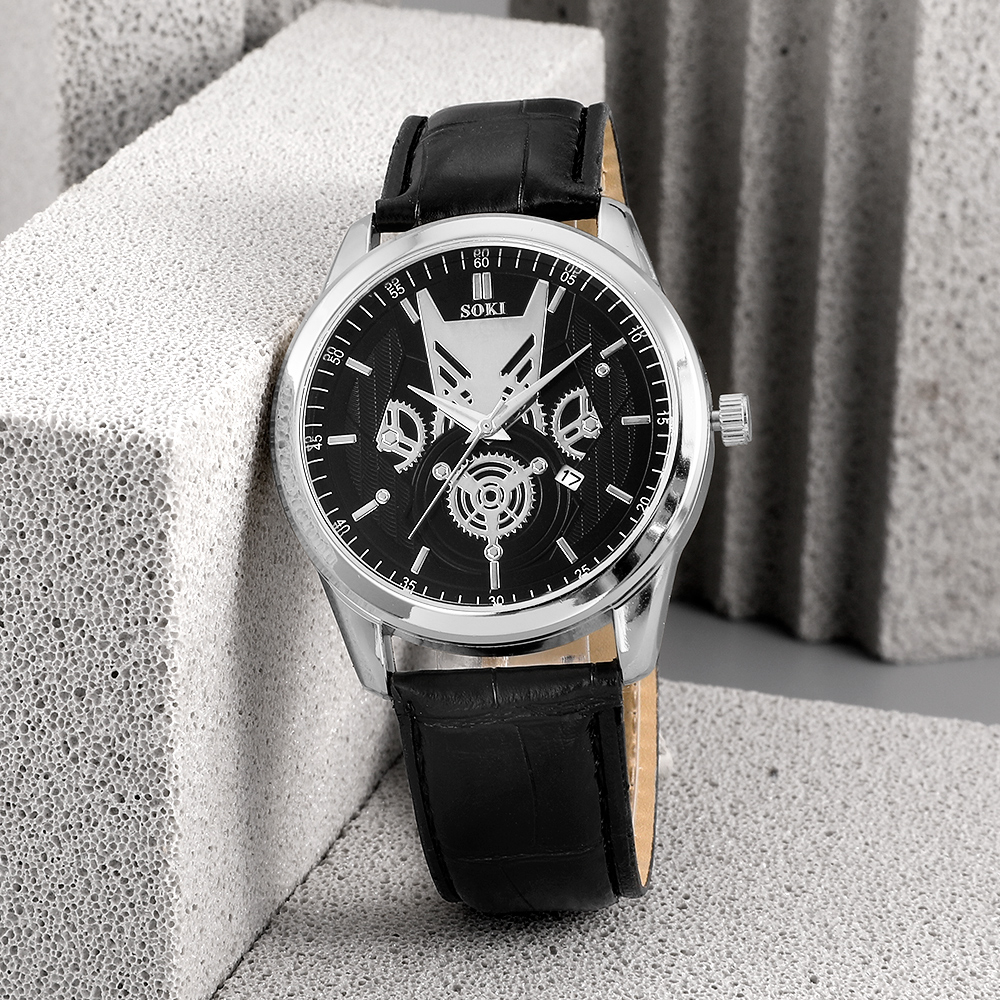 Fashion Gear Buckle Quartz Menu0027s Watches