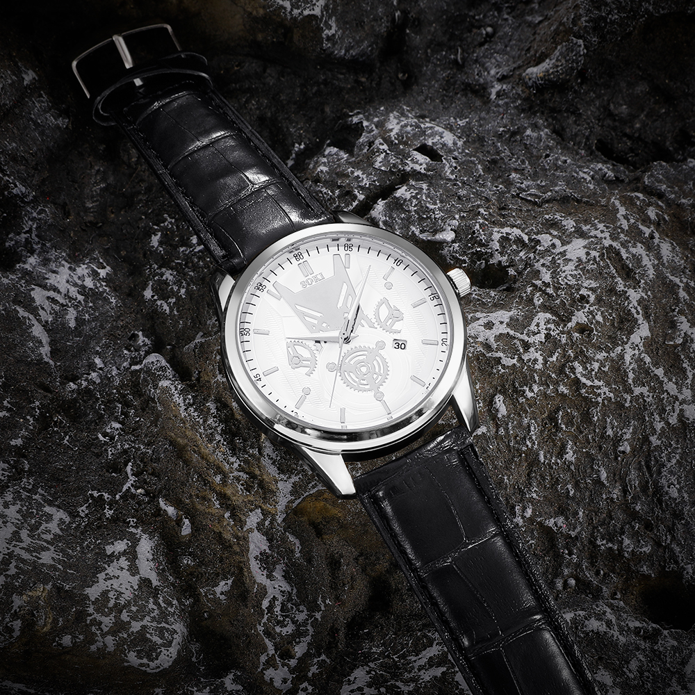 Fashion Gear Buckle Quartz Menu0027s Watches