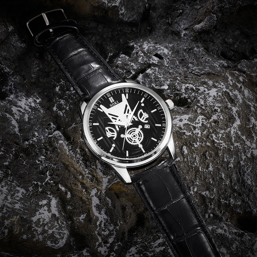 Fashion Gear Buckle Quartz Menu0027s Watches