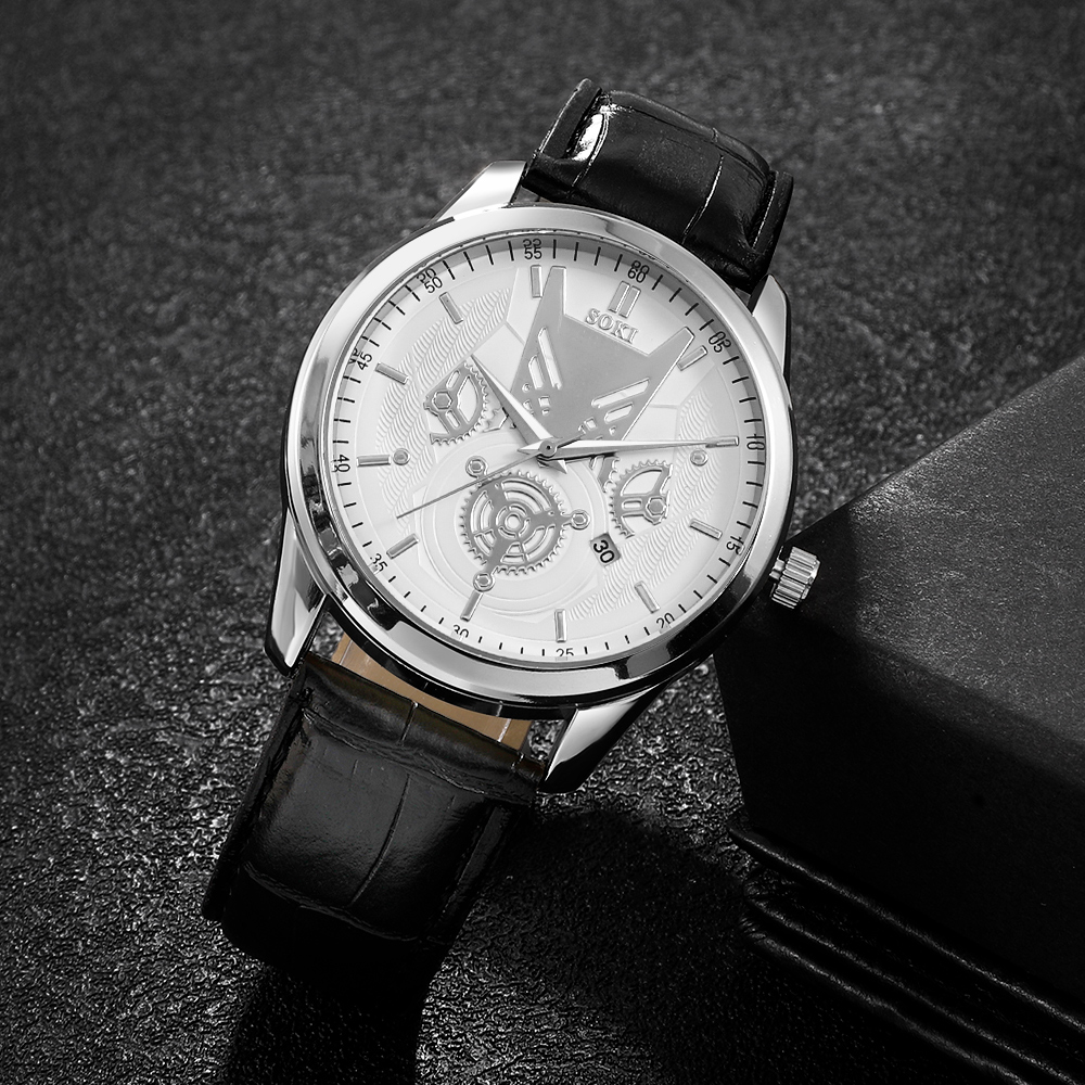 Fashion Gear Buckle Quartz Menu0027s Watches