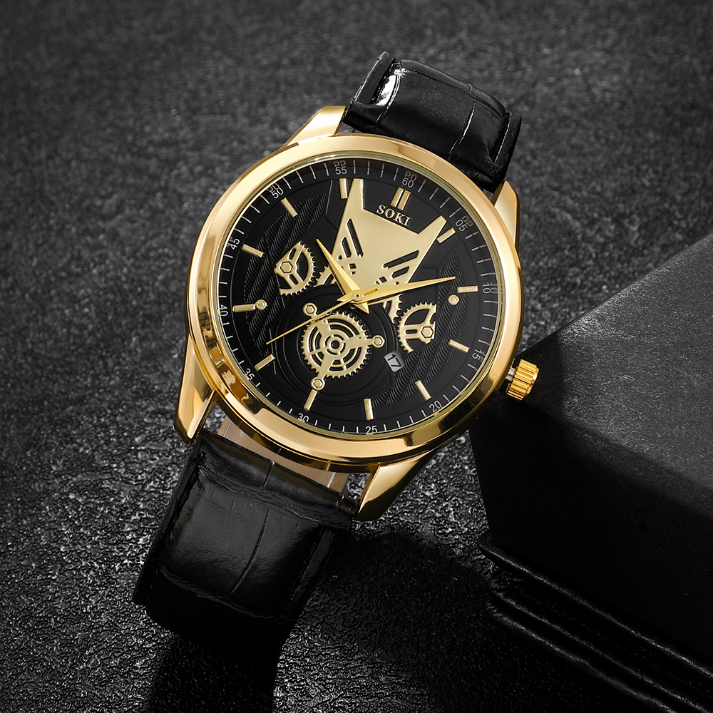 Fashion Gear Buckle Quartz Menu0027s Watches