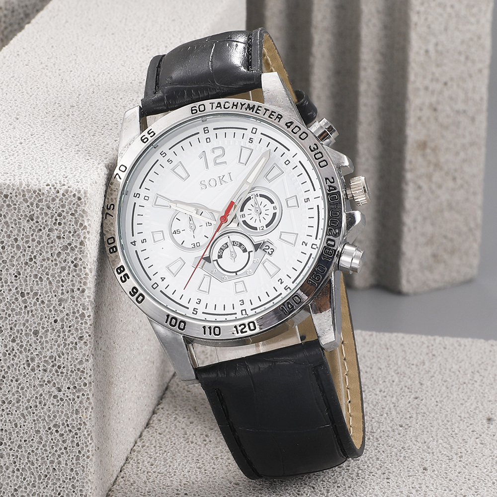Fashion Round Buckle Quartz Menu0027s Watches