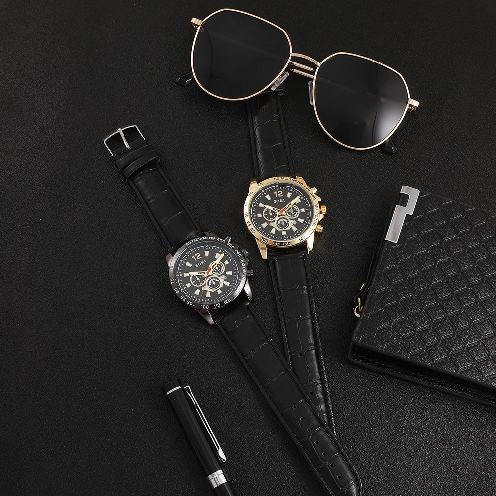 Fashion Round Buckle Quartz Menu0027s Watches