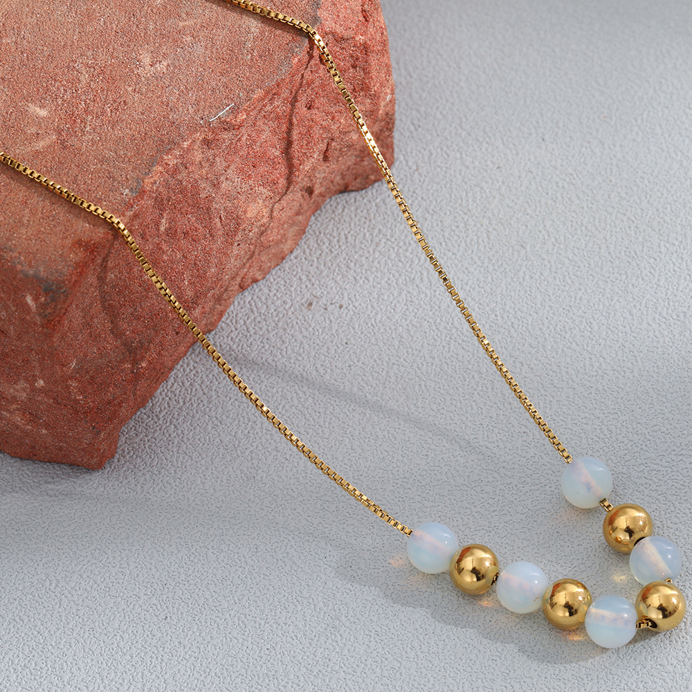 Fashion Round Stainless Steel Necklace 1 Piece