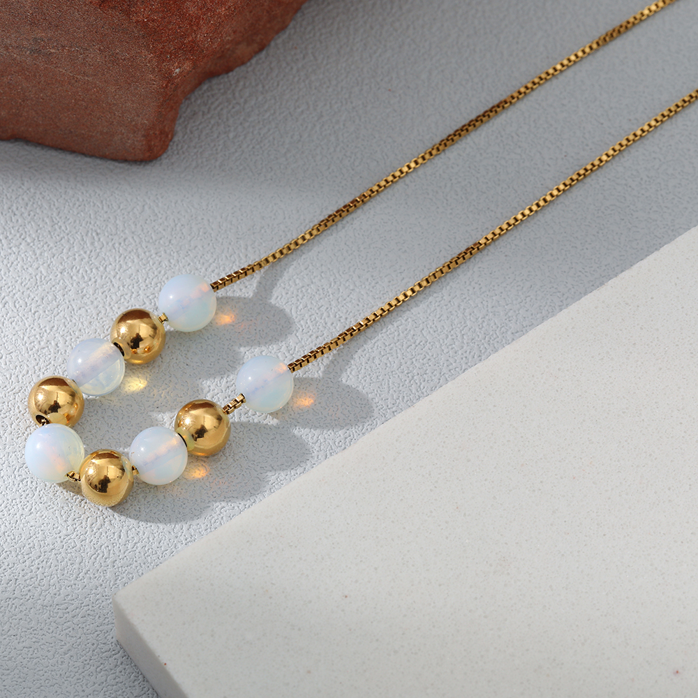 Fashion Round Stainless Steel Necklace 1 Piece