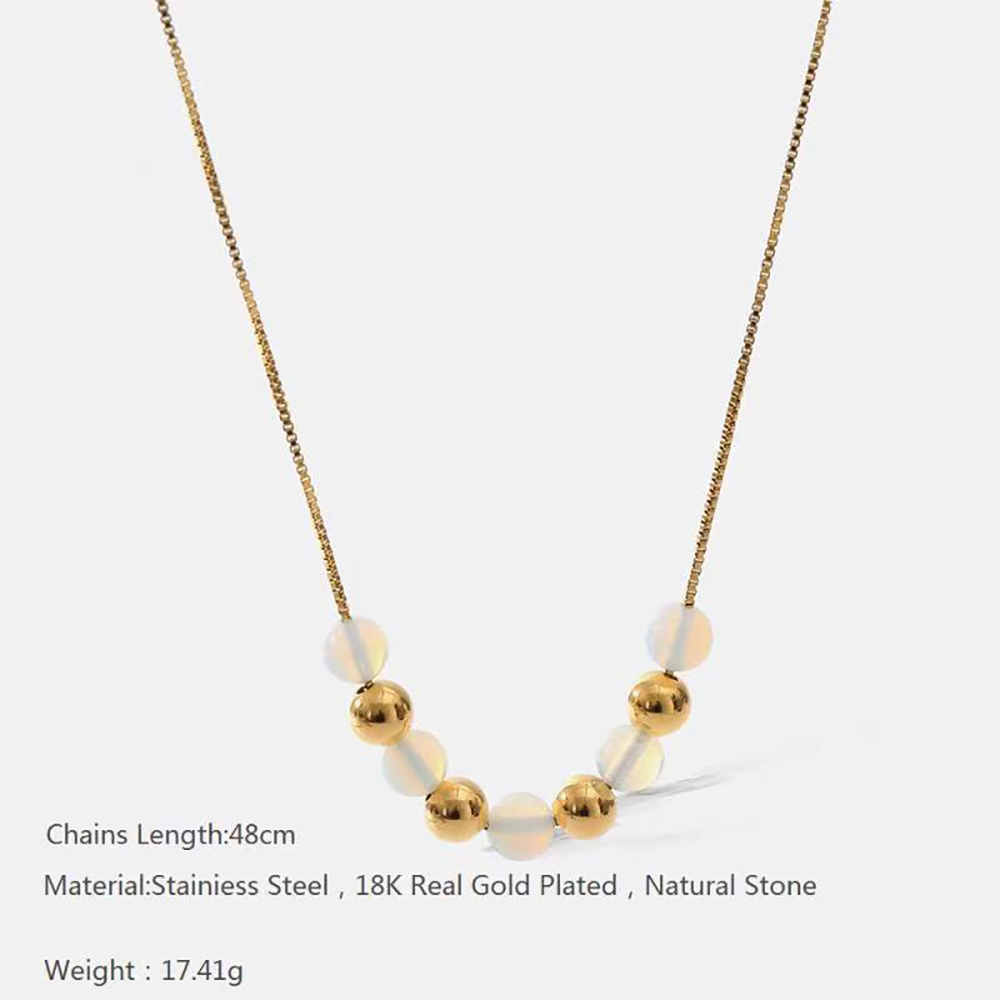 Fashion Round Stainless Steel Necklace 1 Piece