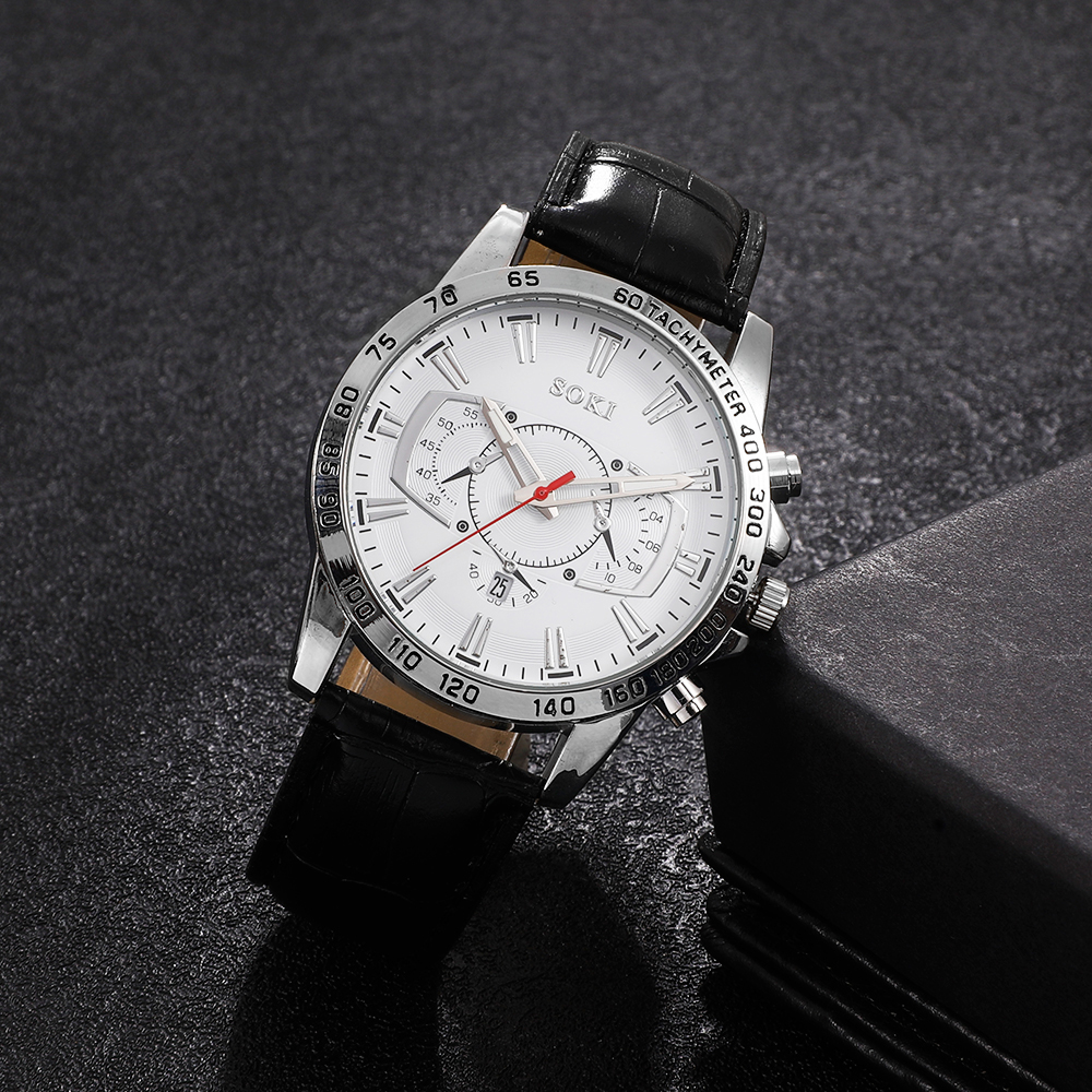 Fashion Solid Color Buckle Quartz Menu0027s Watches
