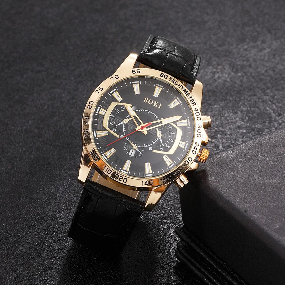 Fashion Solid Color Buckle Quartz Menu0027s Watches
