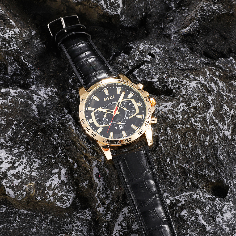 Fashion Solid Color Buckle Quartz Menu0027s Watches