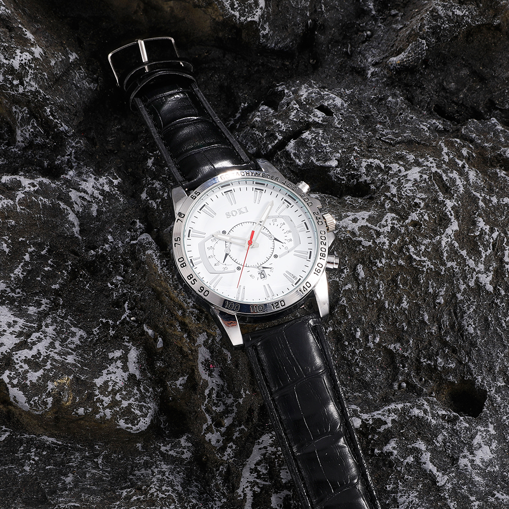 Fashion Solid Color Buckle Quartz Menu0027s Watches
