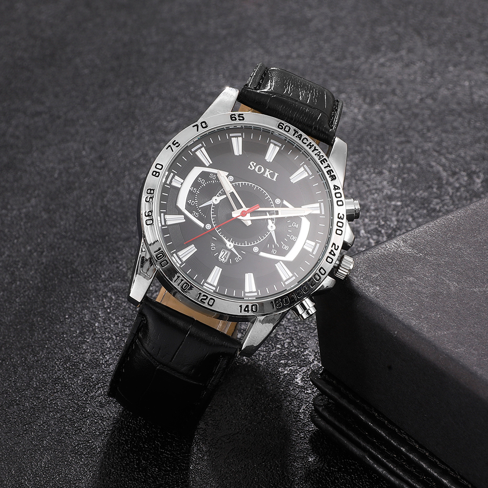 Fashion Solid Color Buckle Quartz Menu0027s Watches