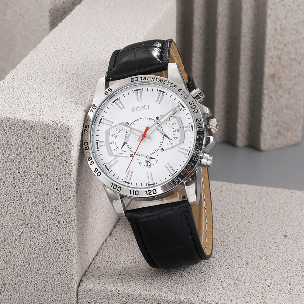 Fashion Solid Color Buckle Quartz Menu0027s Watches